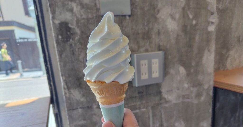 ソフトクリームのスペシャルミルク
