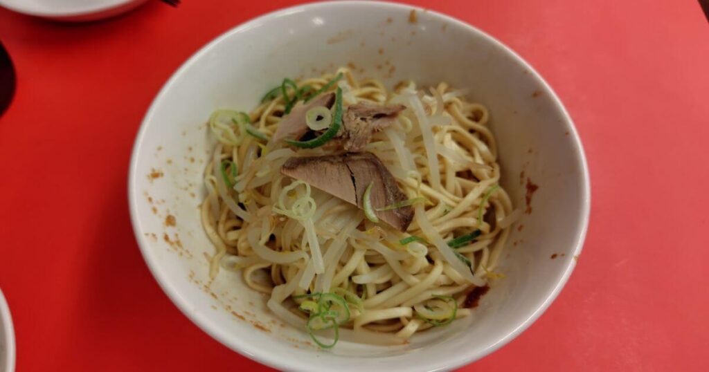 にんにくそば（汁なし）