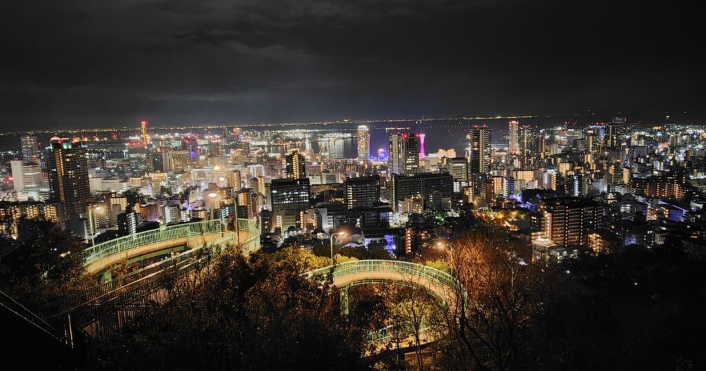 ビーナスブリッジと神戸の夜景