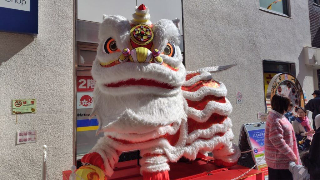 獅子舞のディスプレイ